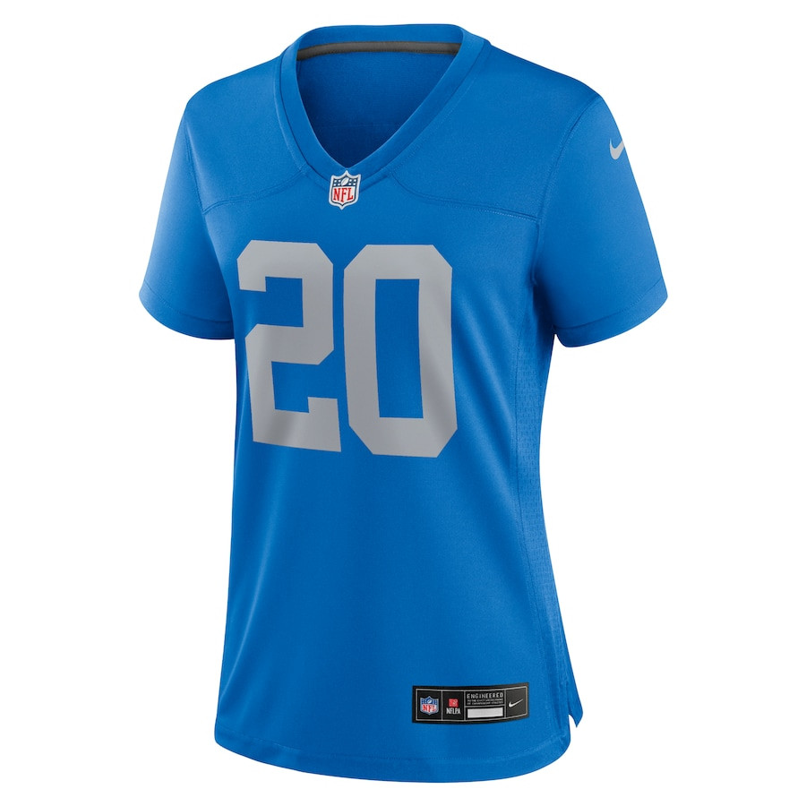 Barry Sanders 20 Detroit Lions Alternate Game Blue NFL Jersey Women's