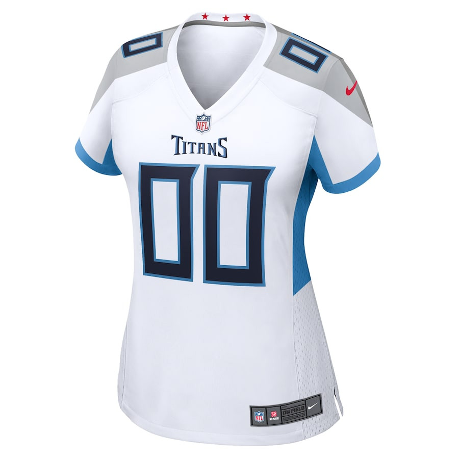Tennessee Titans Custom Game White NFL Jersey Women's