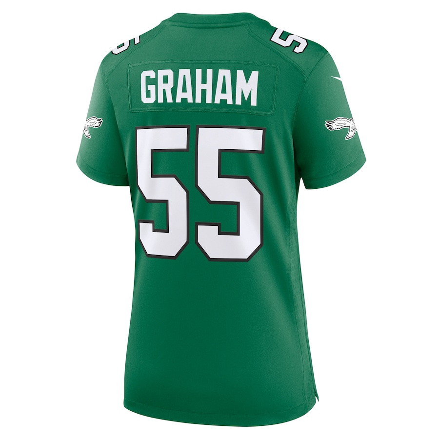 Brandon Graham 55 Philadelphia Eagles Alternate Game Kelly Green NFL Jersey Women's