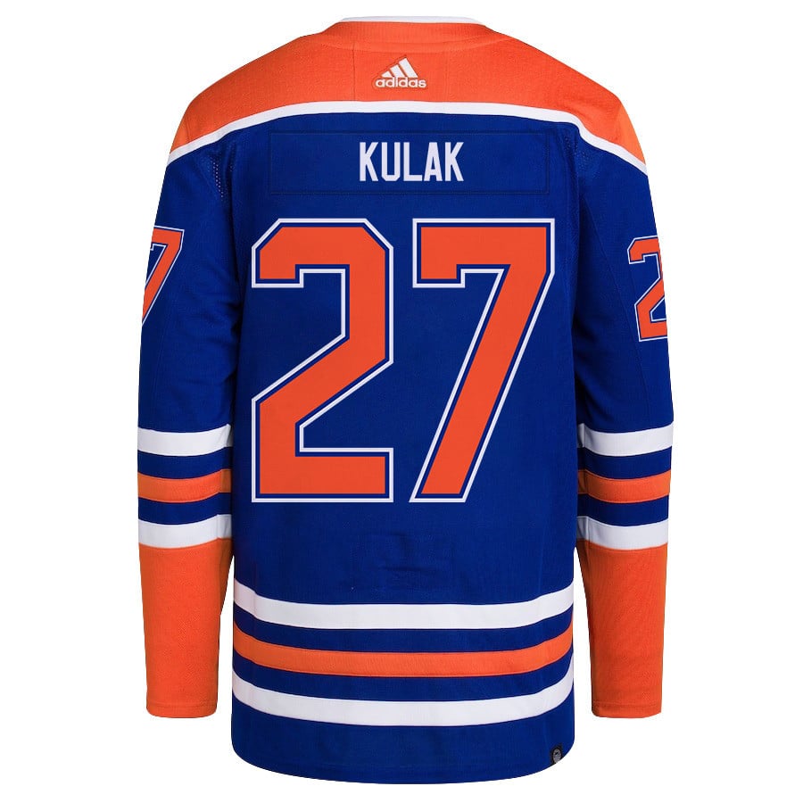 Brett Kulak 27 Edmonton Oilers 2024 Playoffs Patch Home Men NHL Jersey Men's