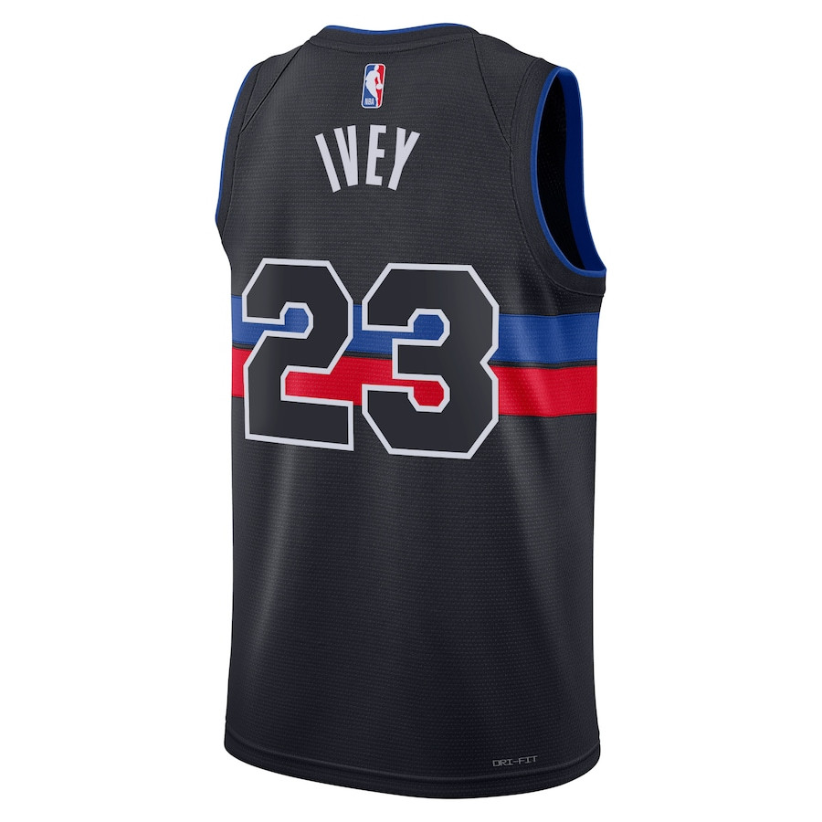 Jaden Ivey 23 Detroit Pistons Unisex Swingman Statement Edition Black NBA Jersey Unisex
