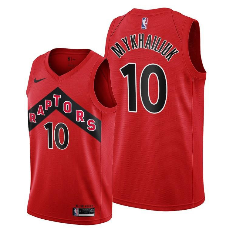 Sviatoslav Mykhailiuk Toronto Raptors Red Icon Edition 10 NBA Jersey Men's