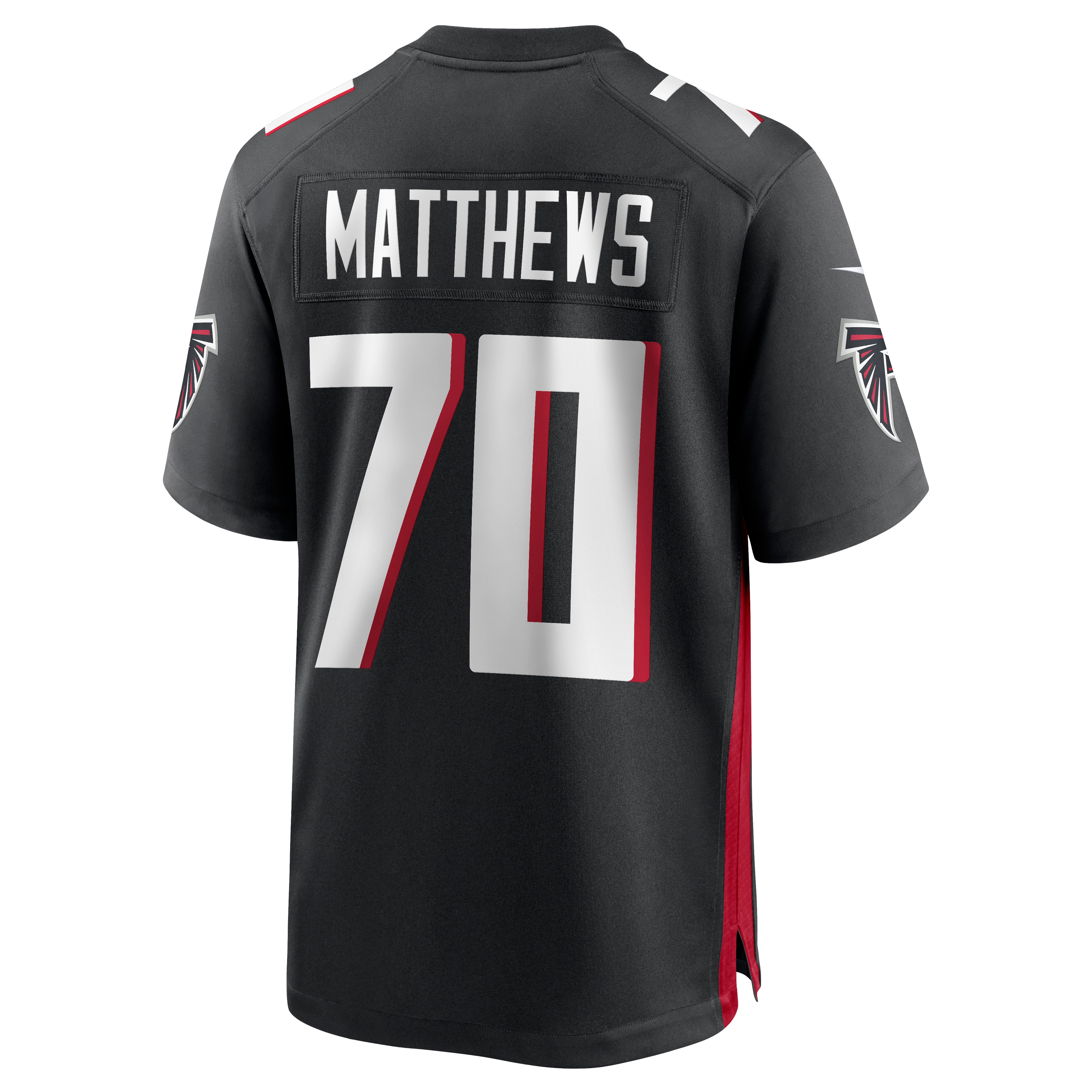 Atlanta Falcons Jake Matthews Black Game NFL Jersey Men's