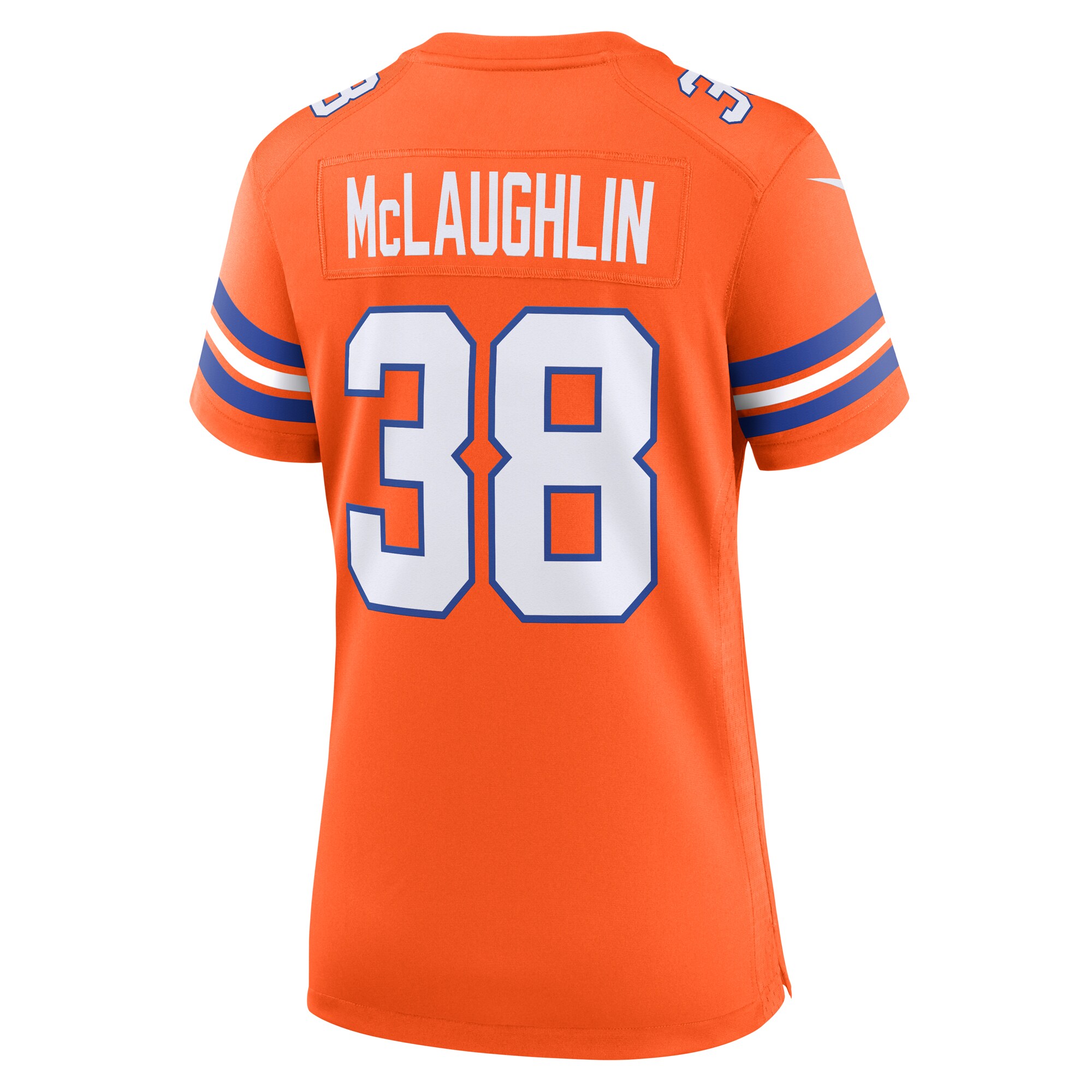 Denver Broncos Jaleel McLaughlin Orange Mile High Collection 1977 Throwback Player Game NFL Jersey Women's