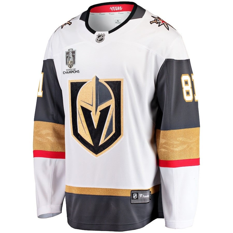 Jonathan Marchessault 81 Vegas Golden Knights 2023 Stanley Cup Champions Patch Away Breakaway Player White NHL Jersey Men's
