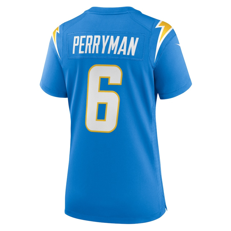 Denzel Perryman 6 Los Angeles Chargers Game Powder Blue NFL Jersey Women's