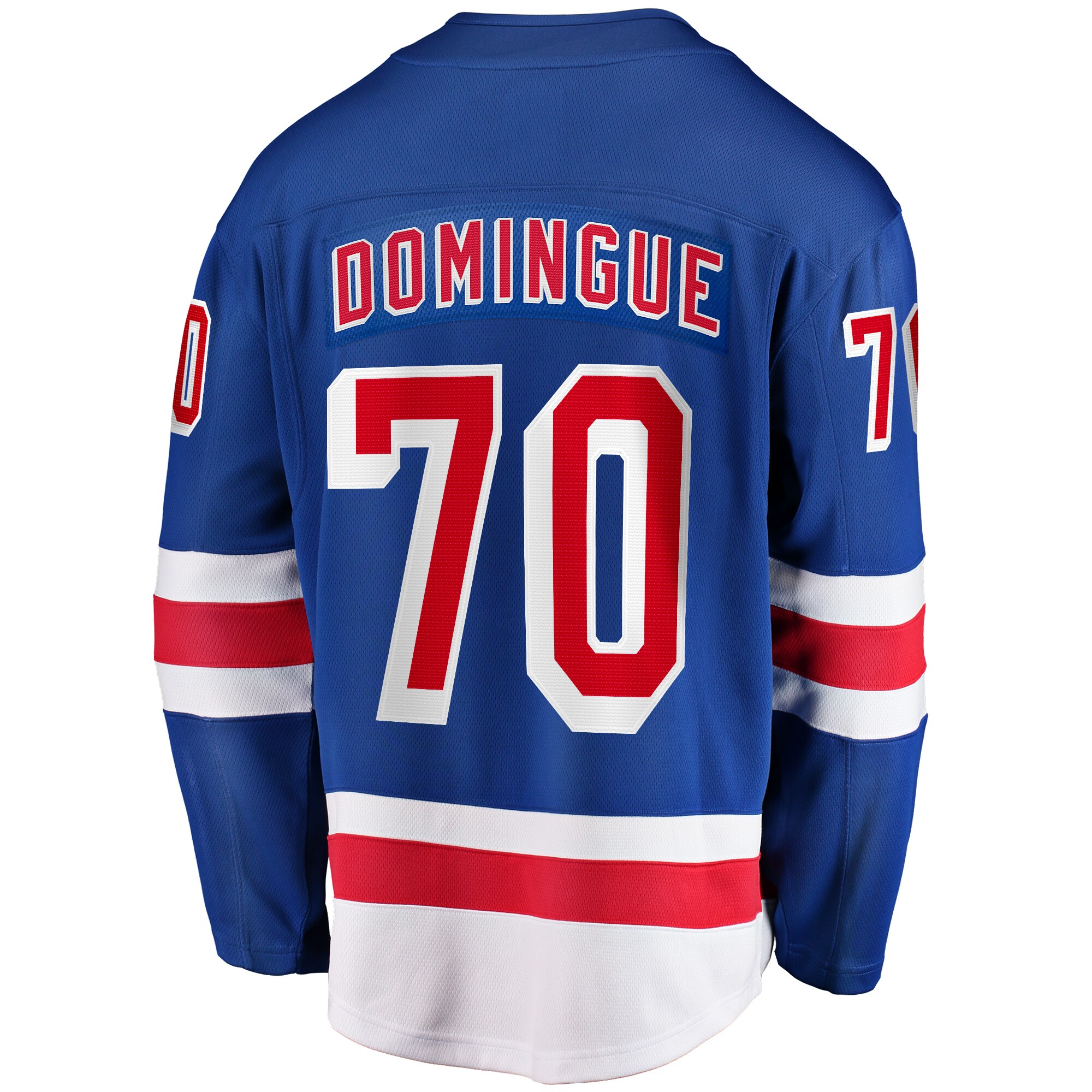 New York Rangers Louis Domingue Blue Home Breakaway NHL Jersey Men's