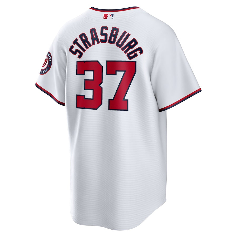Stephen Strasburg 37 Washington Nationals Home White MLB Jersey Men's