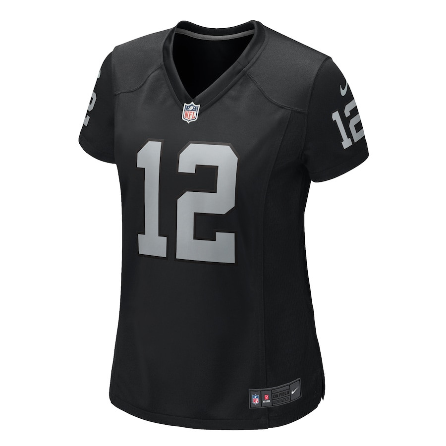 Aidan O'Connell 12 Las Vegas Raiders Team Game Black NFL Jersey Women's