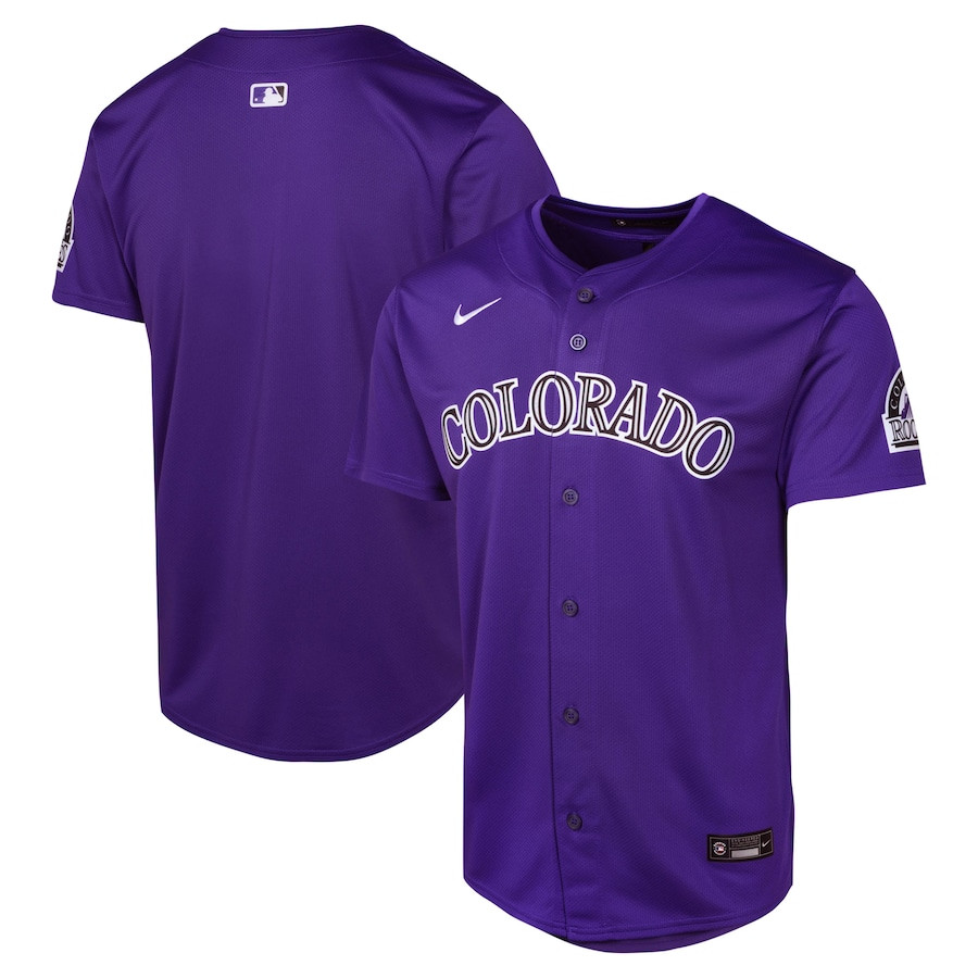 Colorado Rockies Alternate Limited Purple MLB Jersey Youth