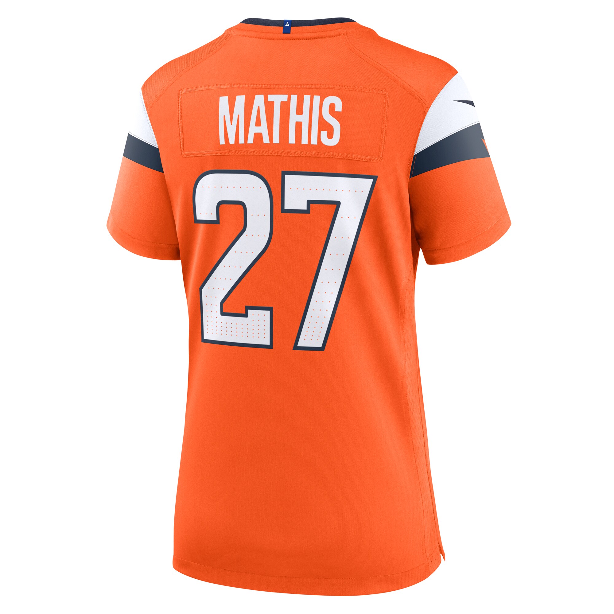 Denver Broncos Damarri Mathis Orange Team Game NFL Jersey Women's