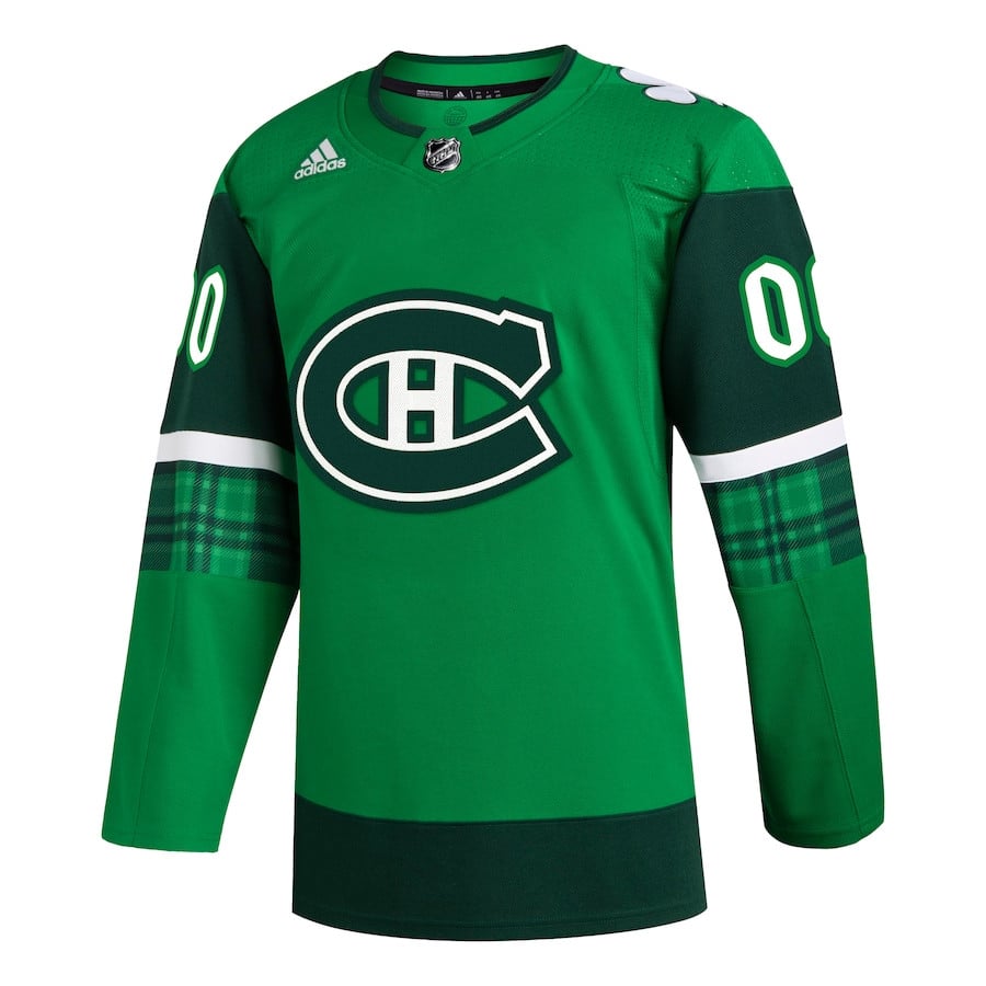 Montreal Canadiens St. Patrick's Day Custom Kelly Green NHL Jersey Men's