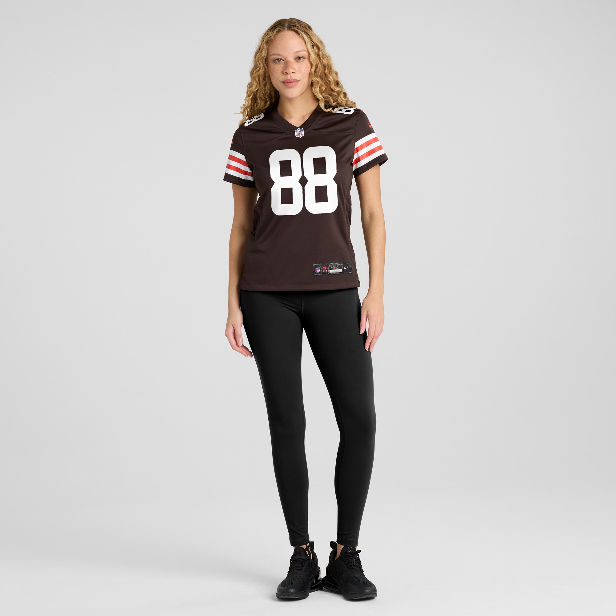 Cleveland Browns Akins Brown Game NFL Jersey Women's