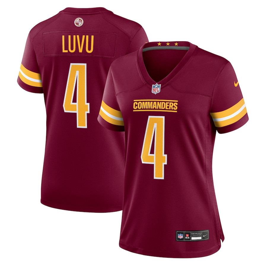 Frankie Luvu 4 Washington Commanders Game Burgundy NFL Jersey Women's