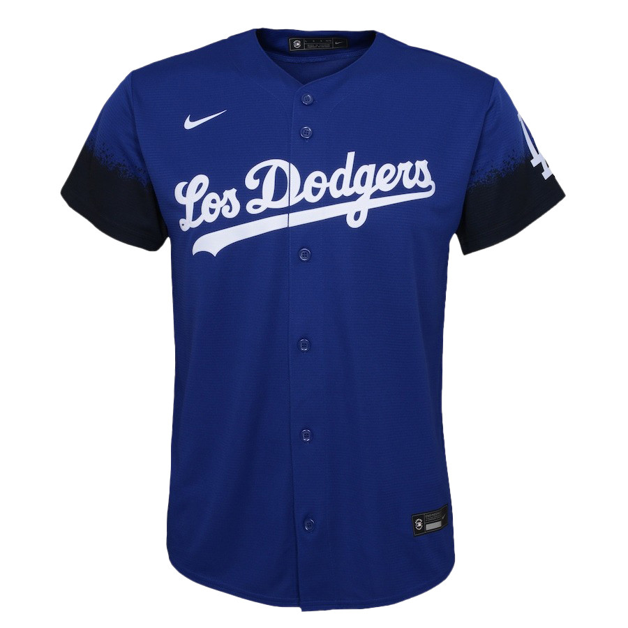 Mookie Betts 50 Los Angeles Dodgers Posture 2023 City Connect Player Royal MLB Jersey Youth