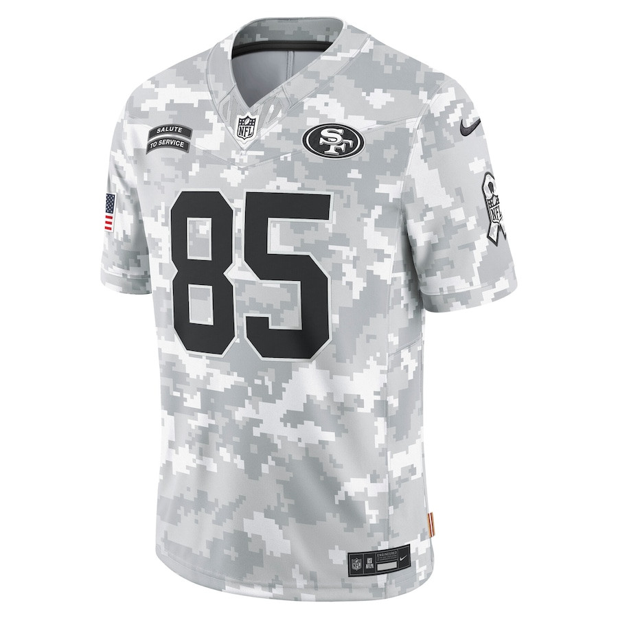 George Kittle 85 San Francisco 49ers 2024 Salute to Service Limited Arctic Camo NFL Jersey Men's
