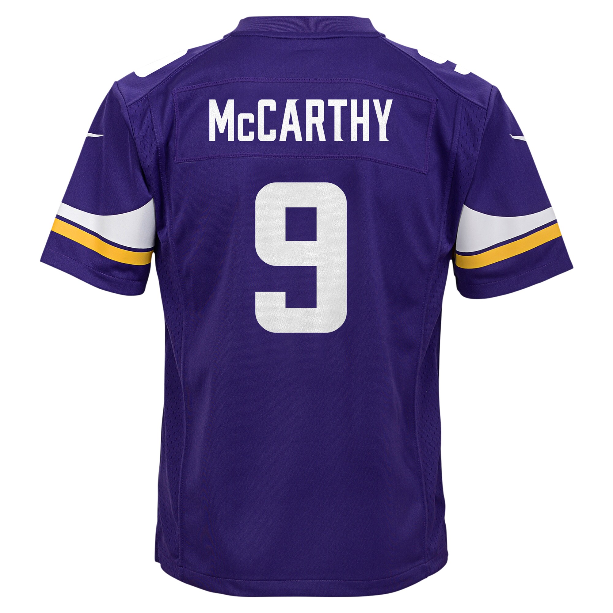 Minnesota Vikings J.J. McCarthy Purple Team Player Game NFL Jersey Youth
