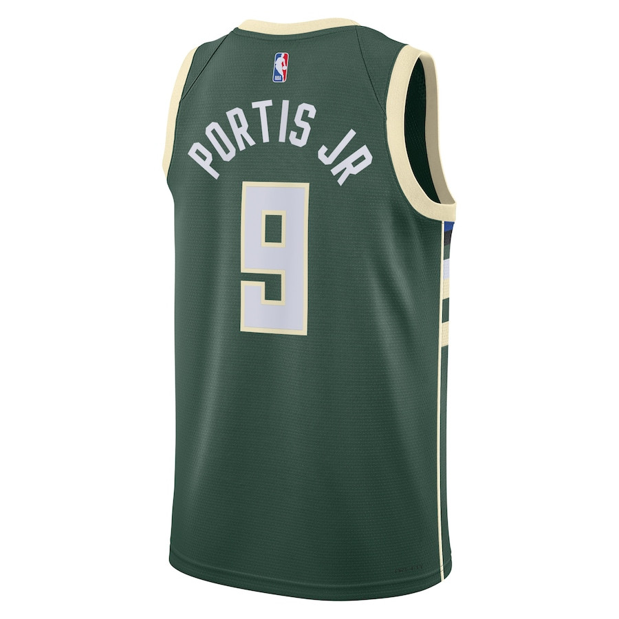 Bobby Portis Jr 9 Milwaukee Bucks Unisex Swingman Icon Edition Hunter Green NBA Jersey Unisex
