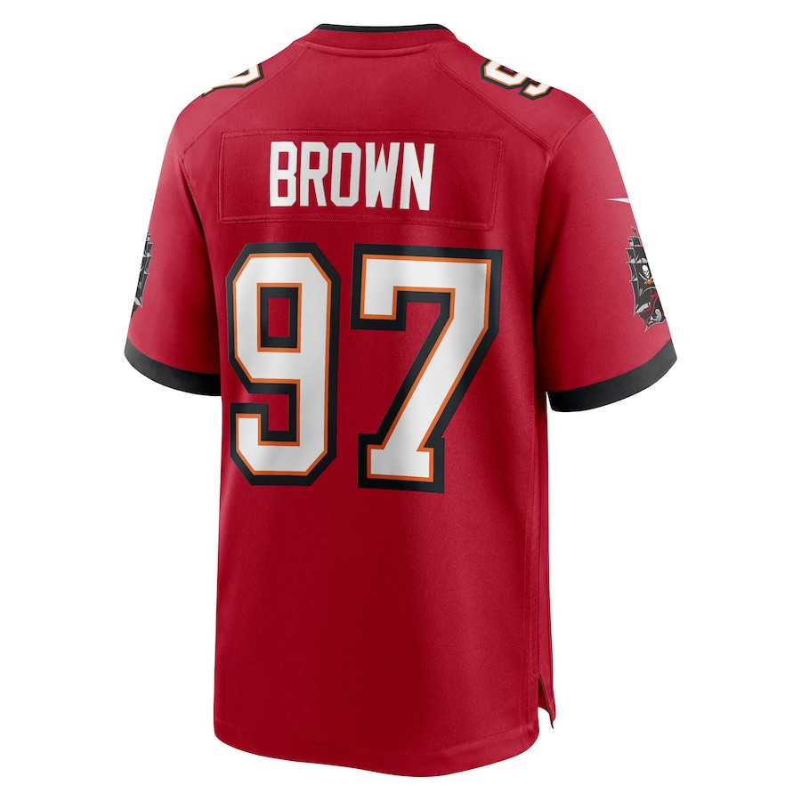 Earnest Brown IV 97 Tampa Bay Buccaneers Game Red NFL Jersey Men's