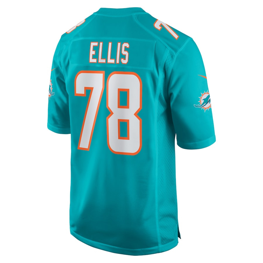 Justin Ellis 78 Miami Dolphins Game Aqua NFL Jersey Men's