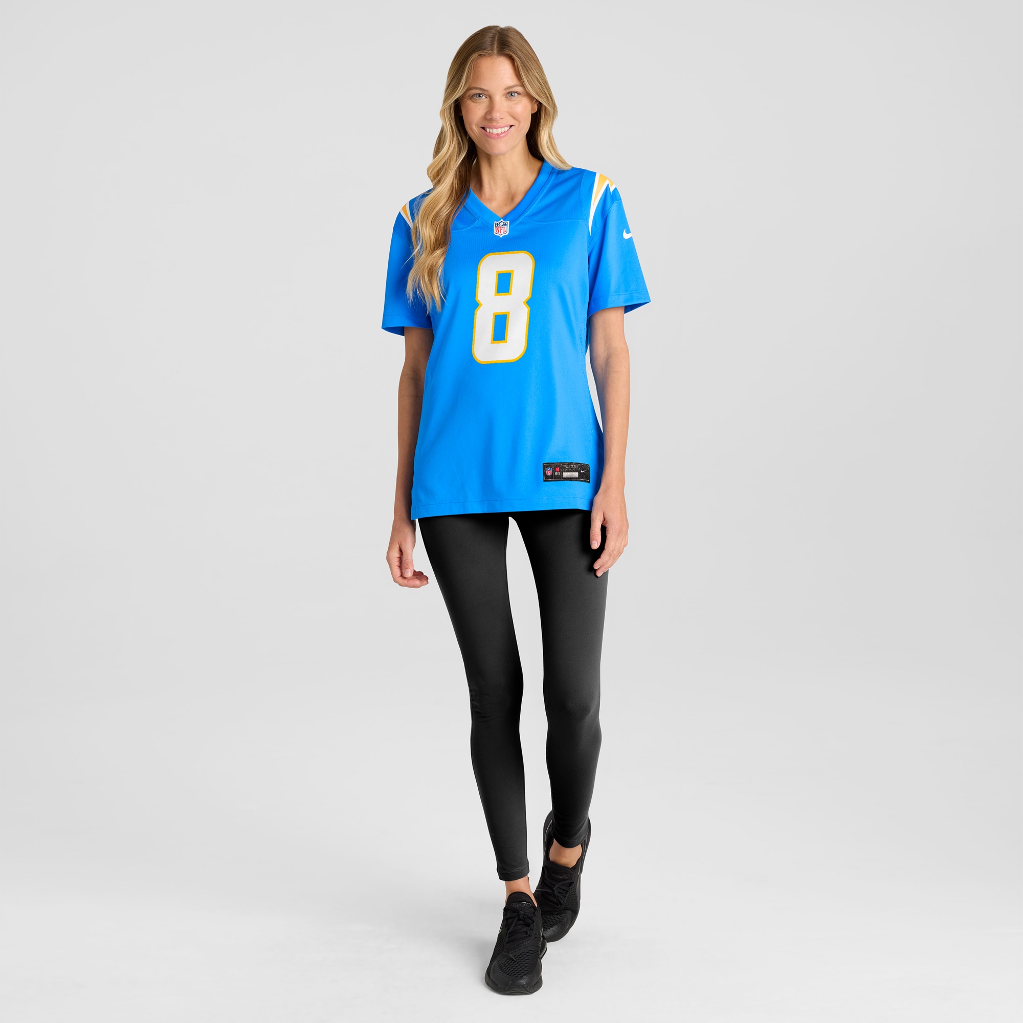 Los Angeles Chargers Taylor Heinicke Powder Blue Game NFL Jersey Women's