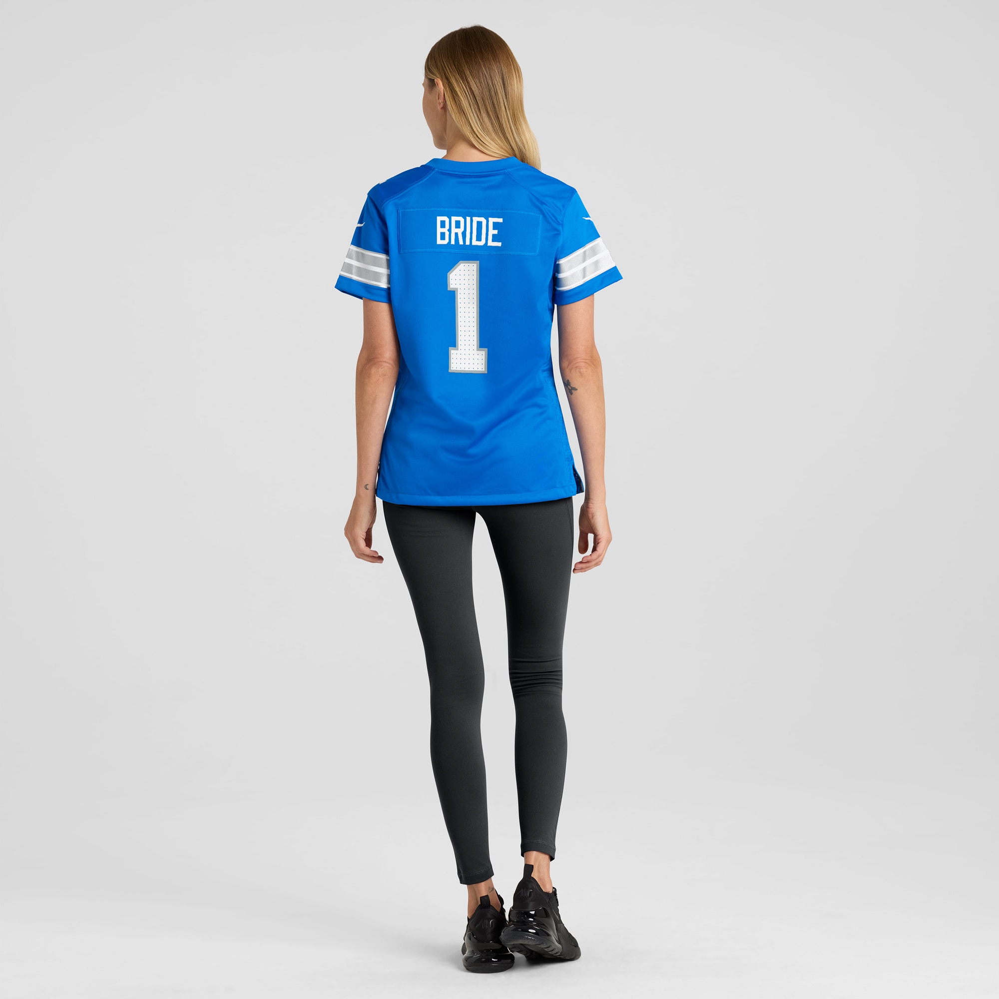 Detroit Lions Number 1 Bride Blue Game NFL Jersey Women's