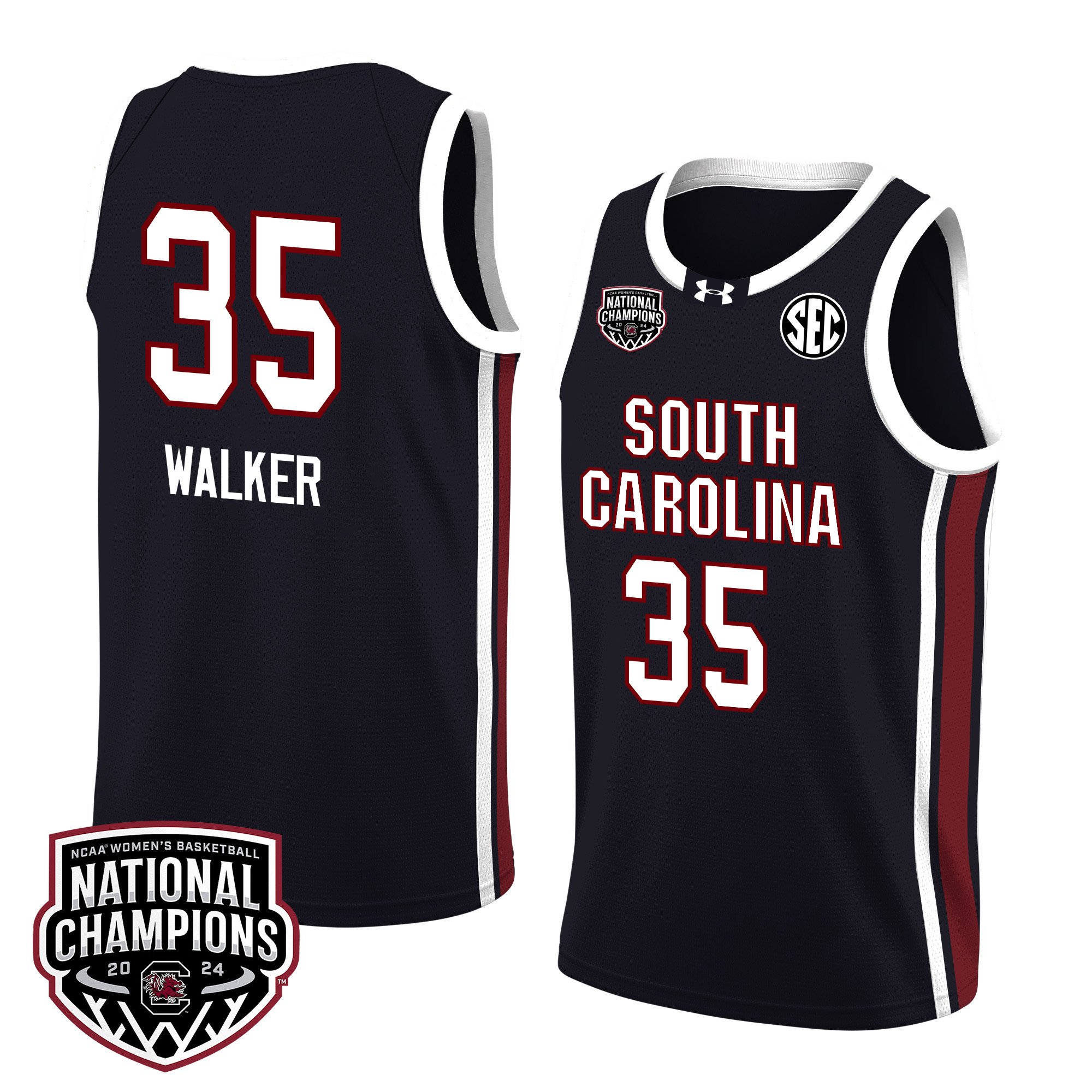 Sakima Walker 35 South Carolina 2024 National Champions Patch Unisex NCAA Jersey Unisex