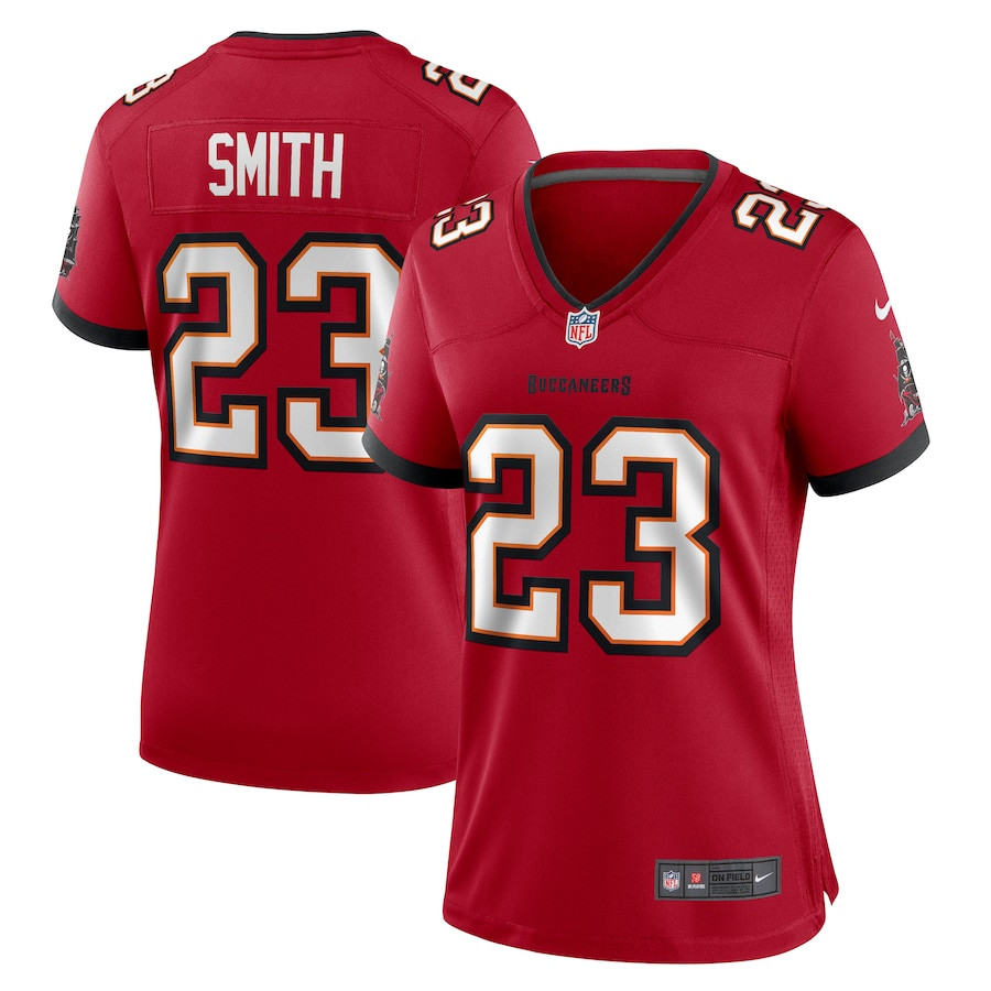 Tykee Smith 23 Tampa Bay Buccaneers Game Red NFL Jersey Women's