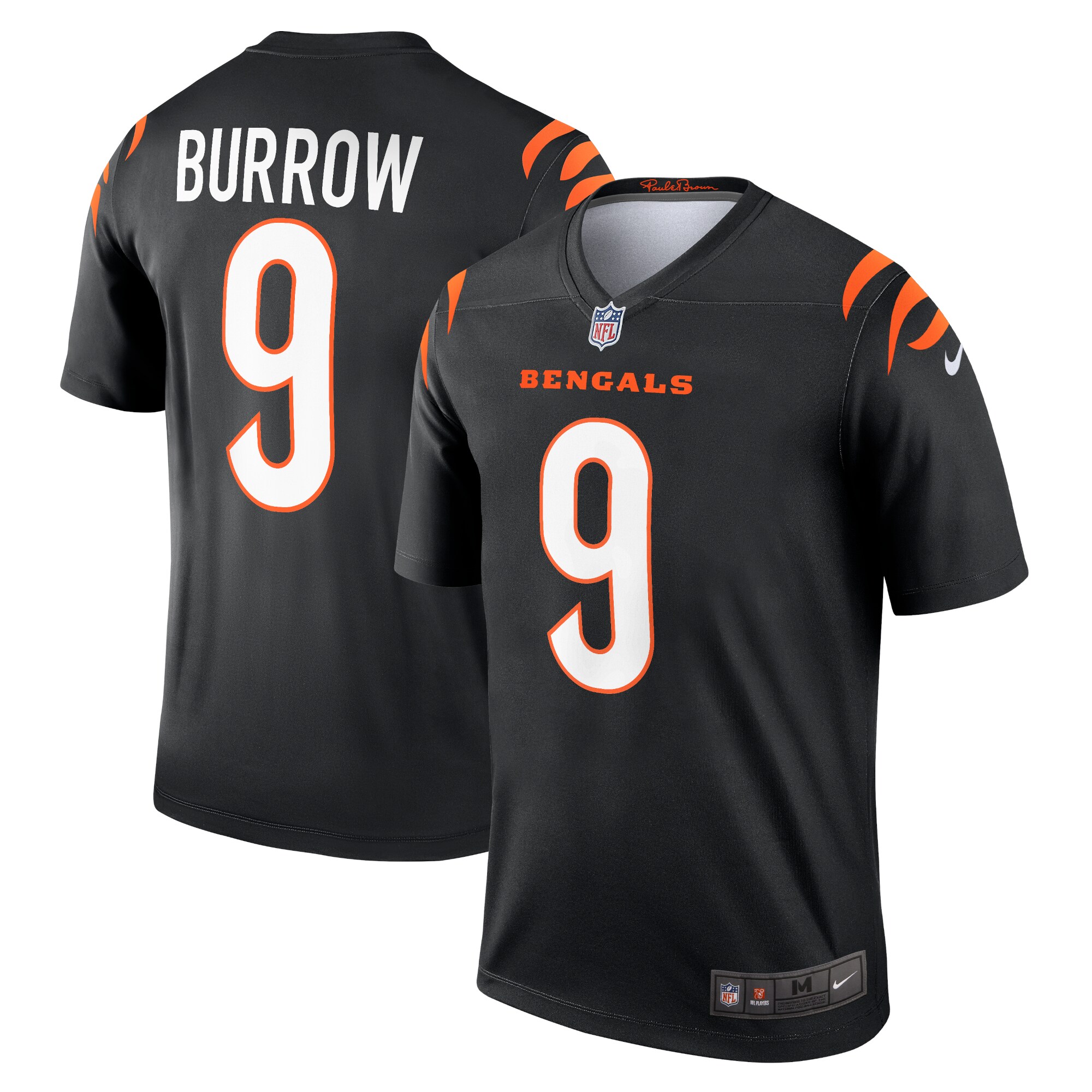 Cincinnati Bengals Joe Burrow Black Team Legend Player Performance Top NFL Jersey Men's