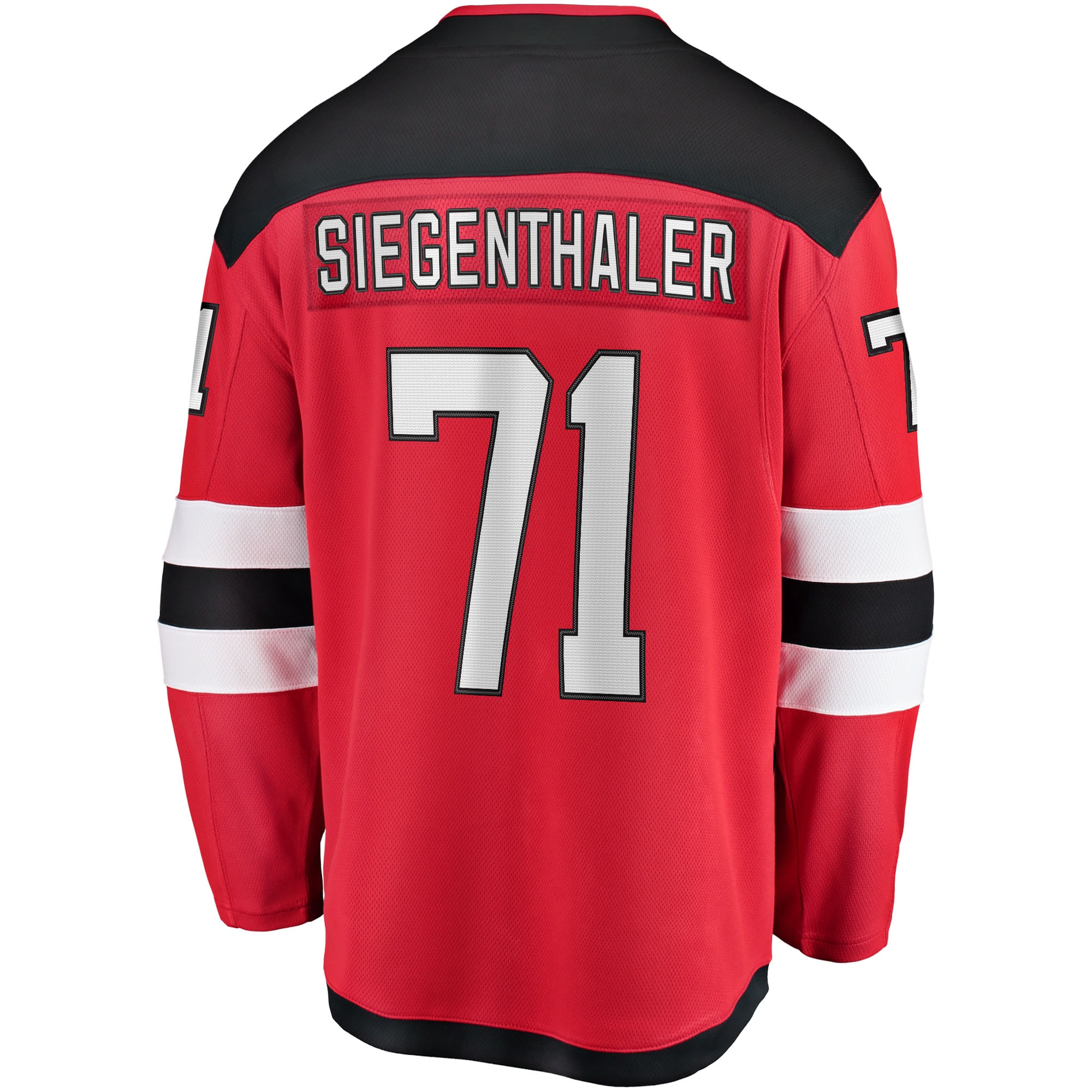 New Jersey Devils Jonas Siegenthaler Red Home Breakaway Player NHL Jersey Men's
