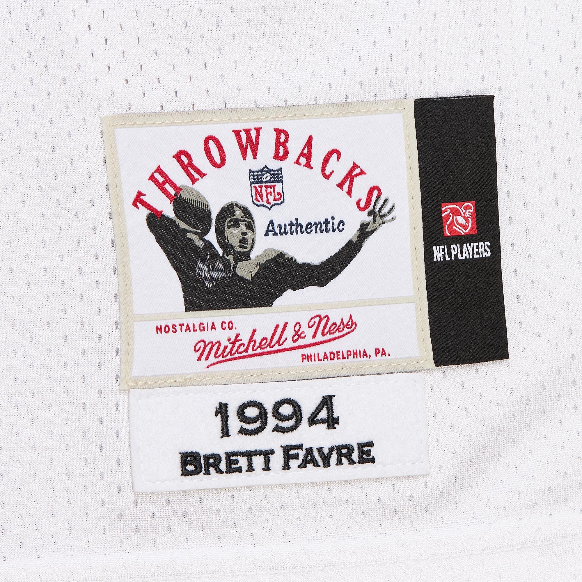 Green Bay Packers 1994 Brett Favre Mitchell Ness White Throwback Retired Player NFL Jersey Men's