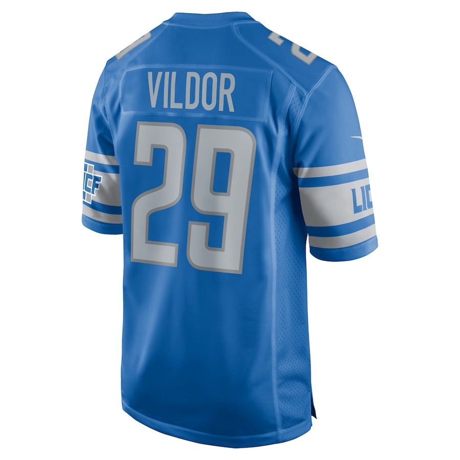 Kindle Vildor 29 Detroit Lions Game Blue NFL Jersey Men's