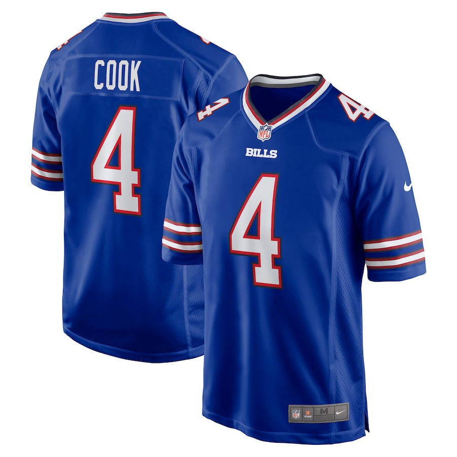 James Cook 4 Buffalo Bills Game Royal NFL Jersey Men's