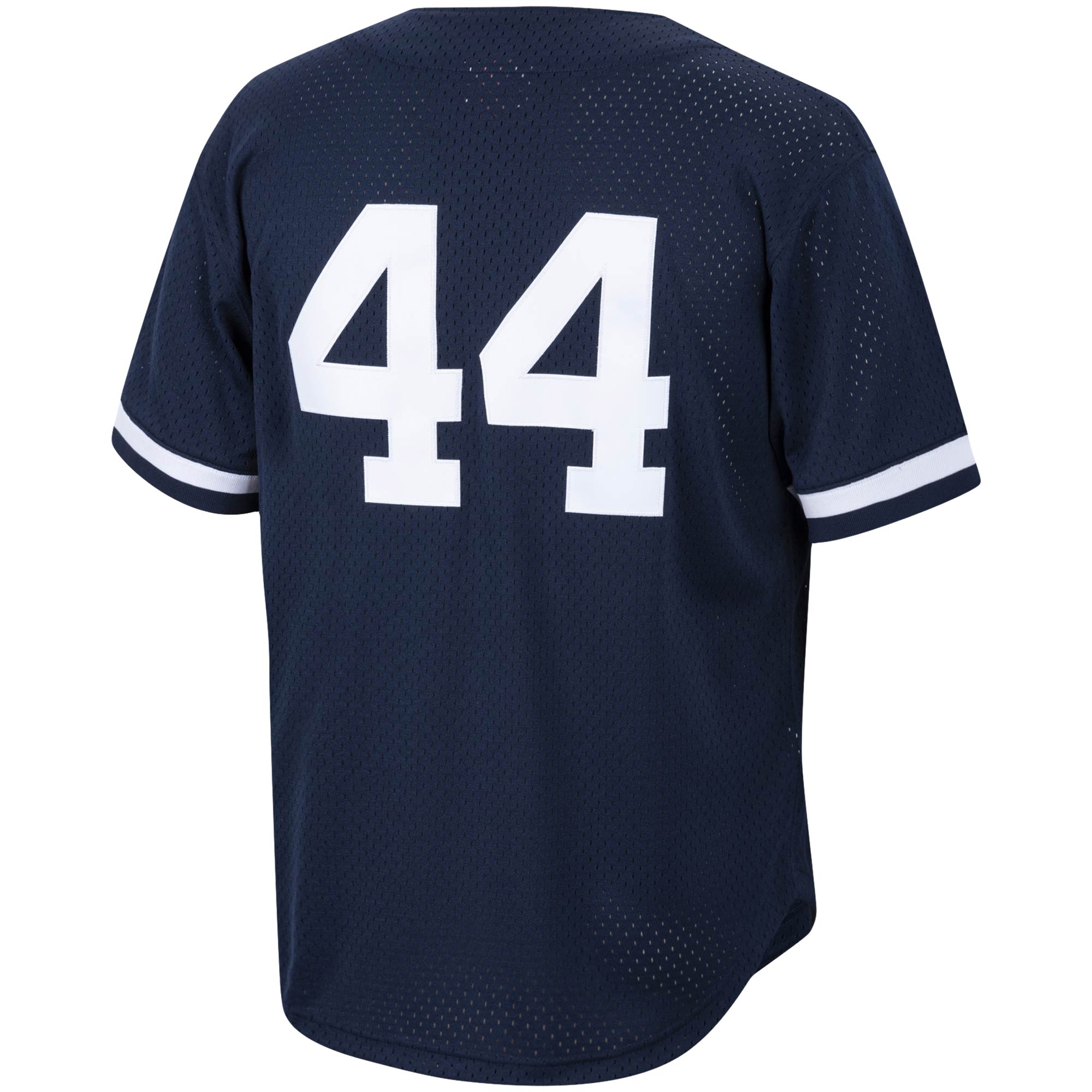 New York Yankees Reggie Jackson Mitchell Ness Navy Cooperstown Collection Mesh Batting Practice Button-Up MLB Jersey Men's