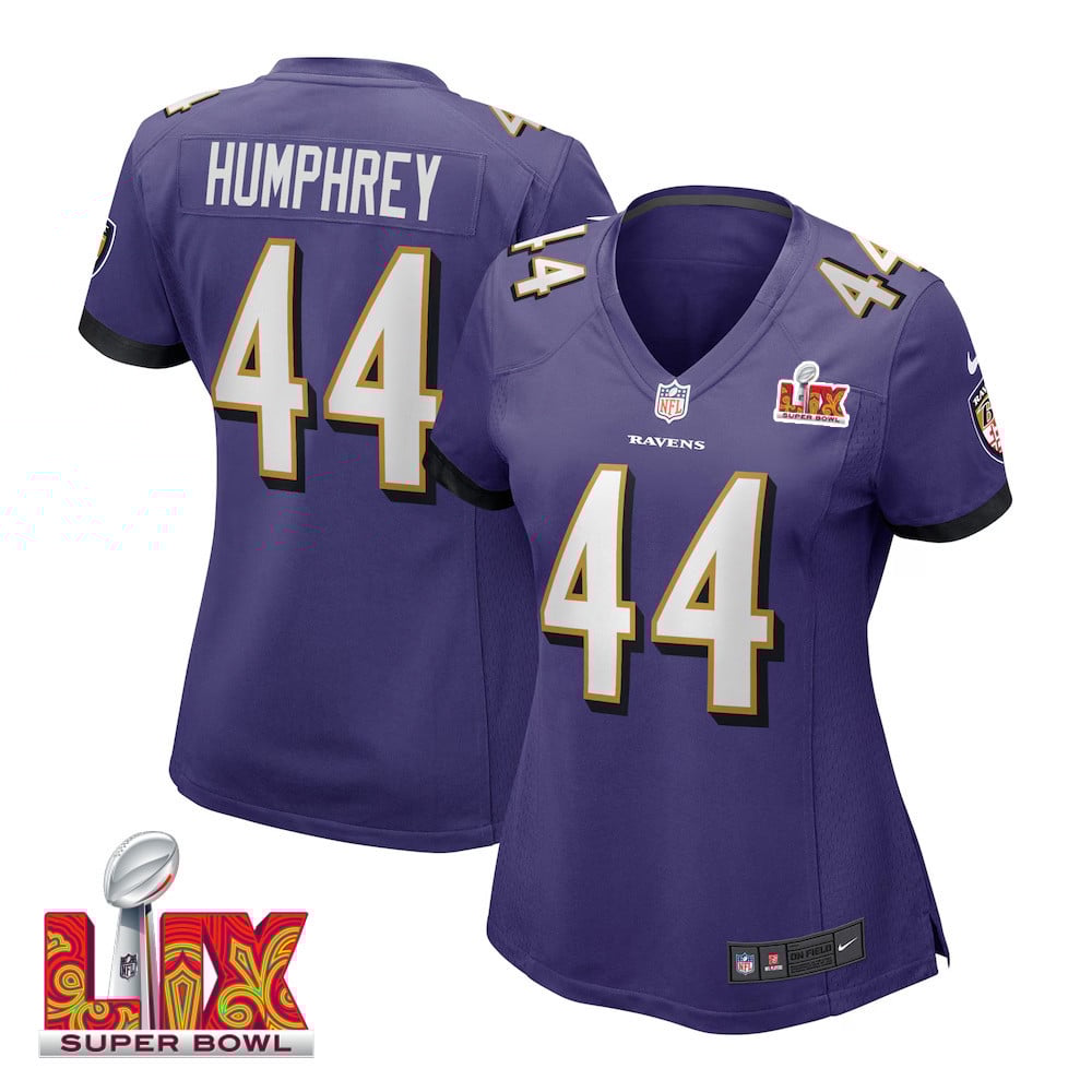 Marlon Humphrey #44 Baltimore Ravens Super Bowl LIX Purple NFL Jersey Women's