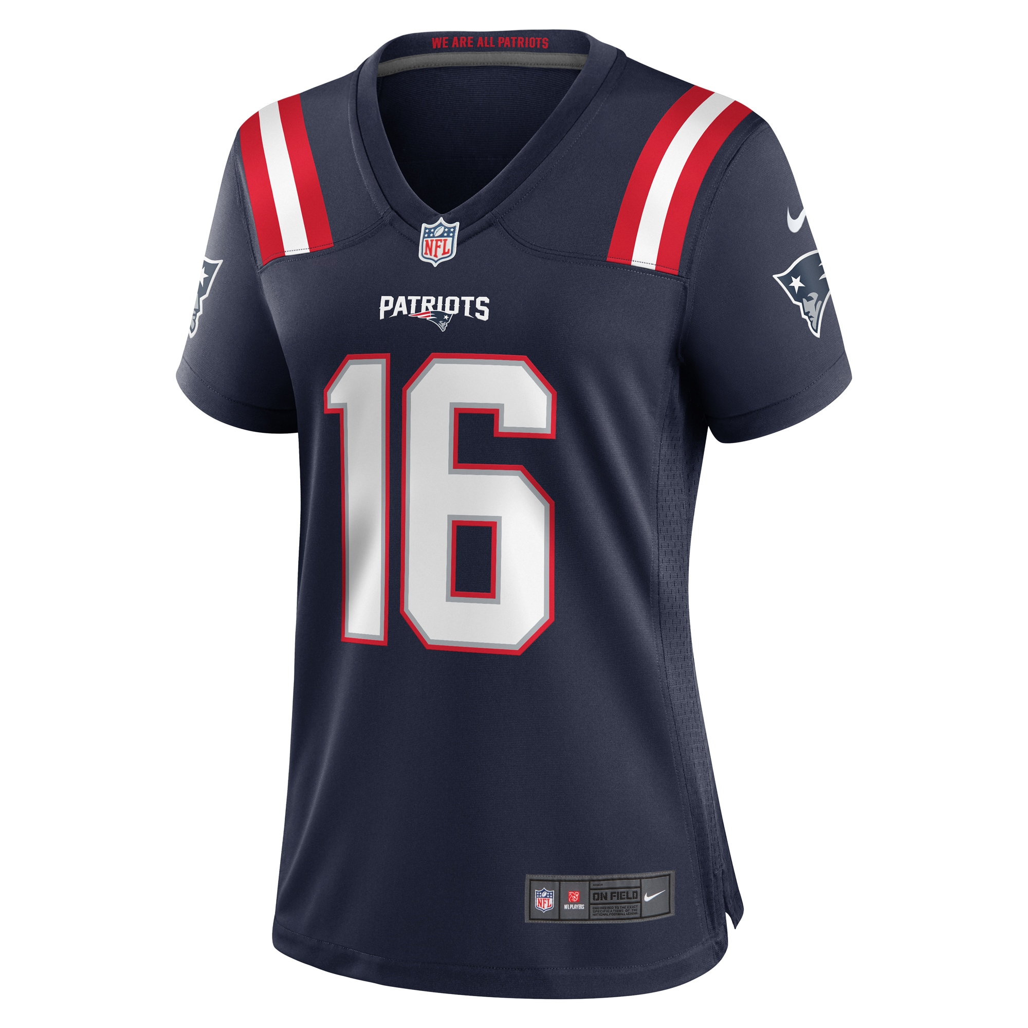 New England Patriots Malik Cunningham Navy Team Game NFL Jersey Women's