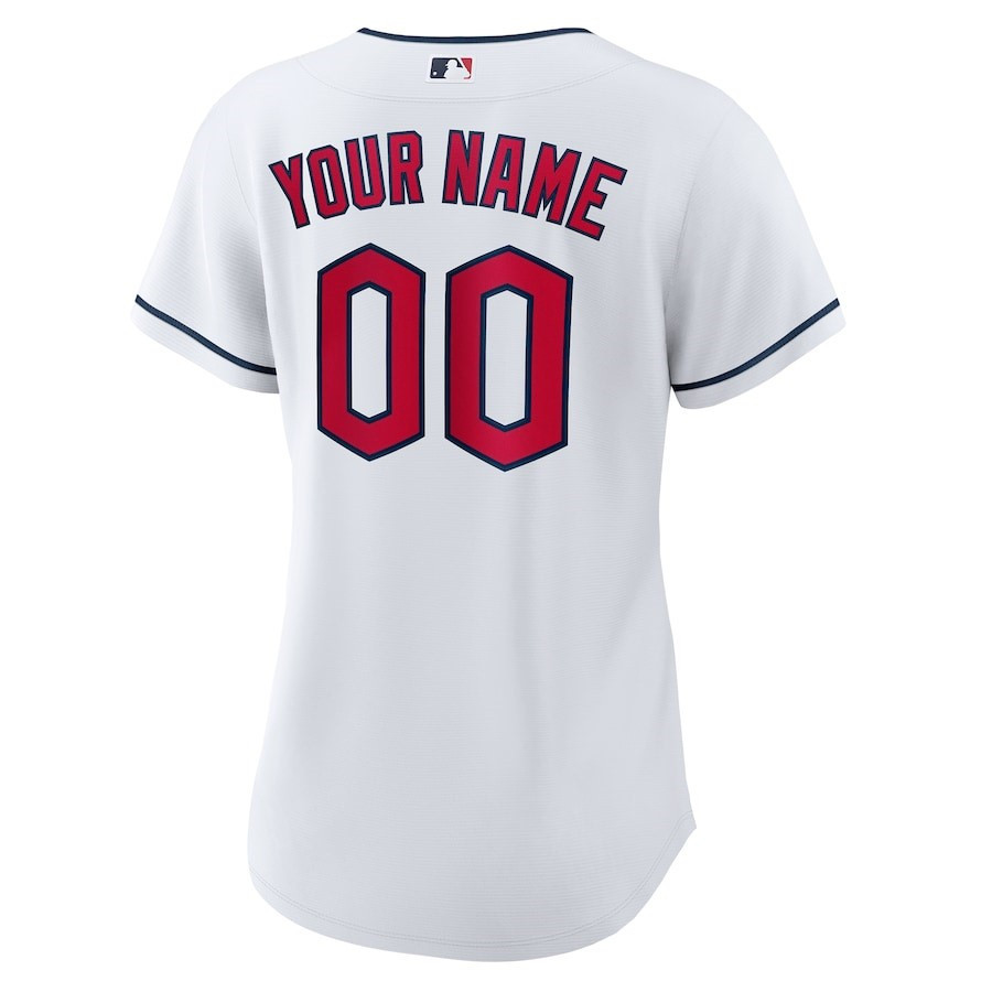 Cleveland Guardians Custom White MLB Jersey Women's