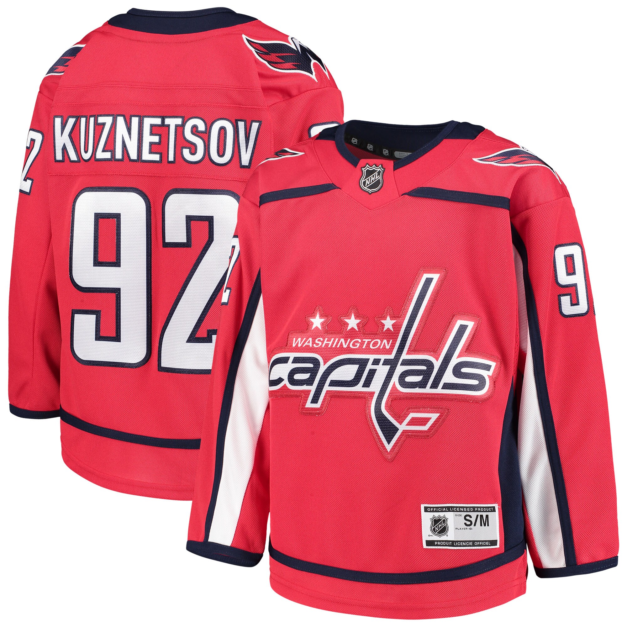 Washington Capitals Evgeny Kuznetsov Red Home Premier Player NHL Jersey Youth
