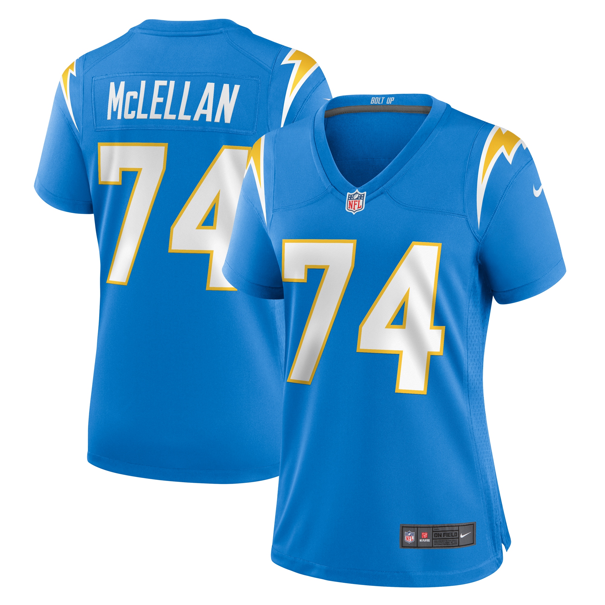 Los Angeles Chargers Tyler McLellan Powder Blue Game NFL Jersey Women's
