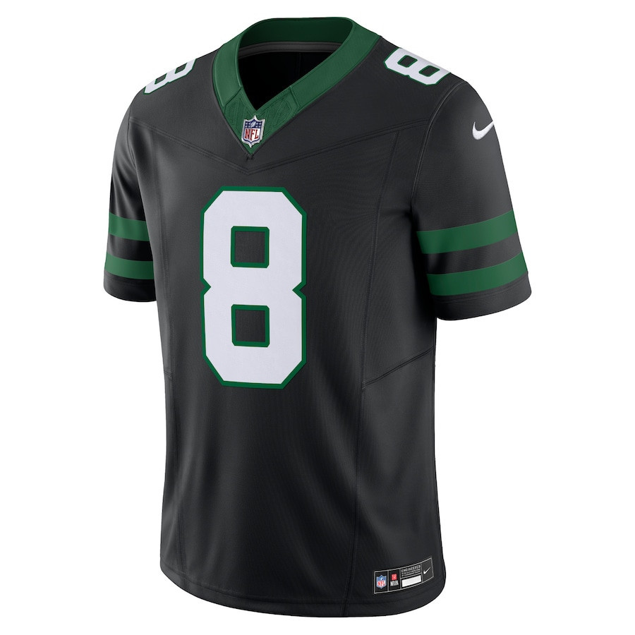 Aaron Rodgers 8 New York Jets Alternate Vapor F.U.S.E. Limited Legacy Black NFL Jersey Men's