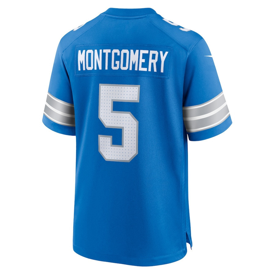 David Montgomery #5 Detroit Lions Super Bowl LIX Blue NFL Jersey Youth