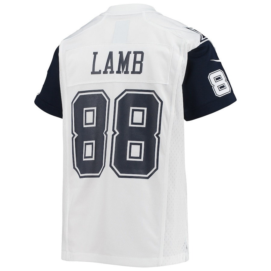 CeeDee Lamb 88 Dallas Cowboys Alternate Game White NFL Jersey Youth
