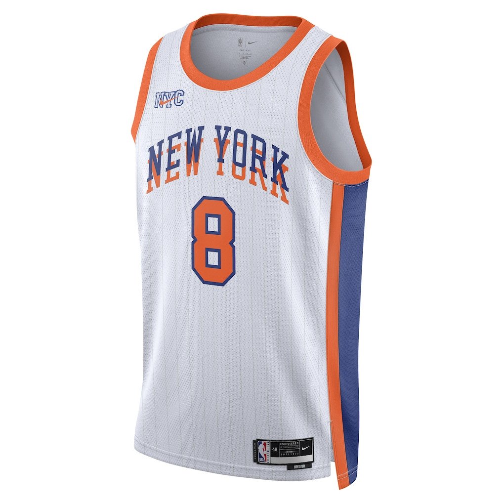 OG Anunoby 8 New York Knicks Unisex 2024/25 Swingman Player City Editio White NBA Jersey Unisex