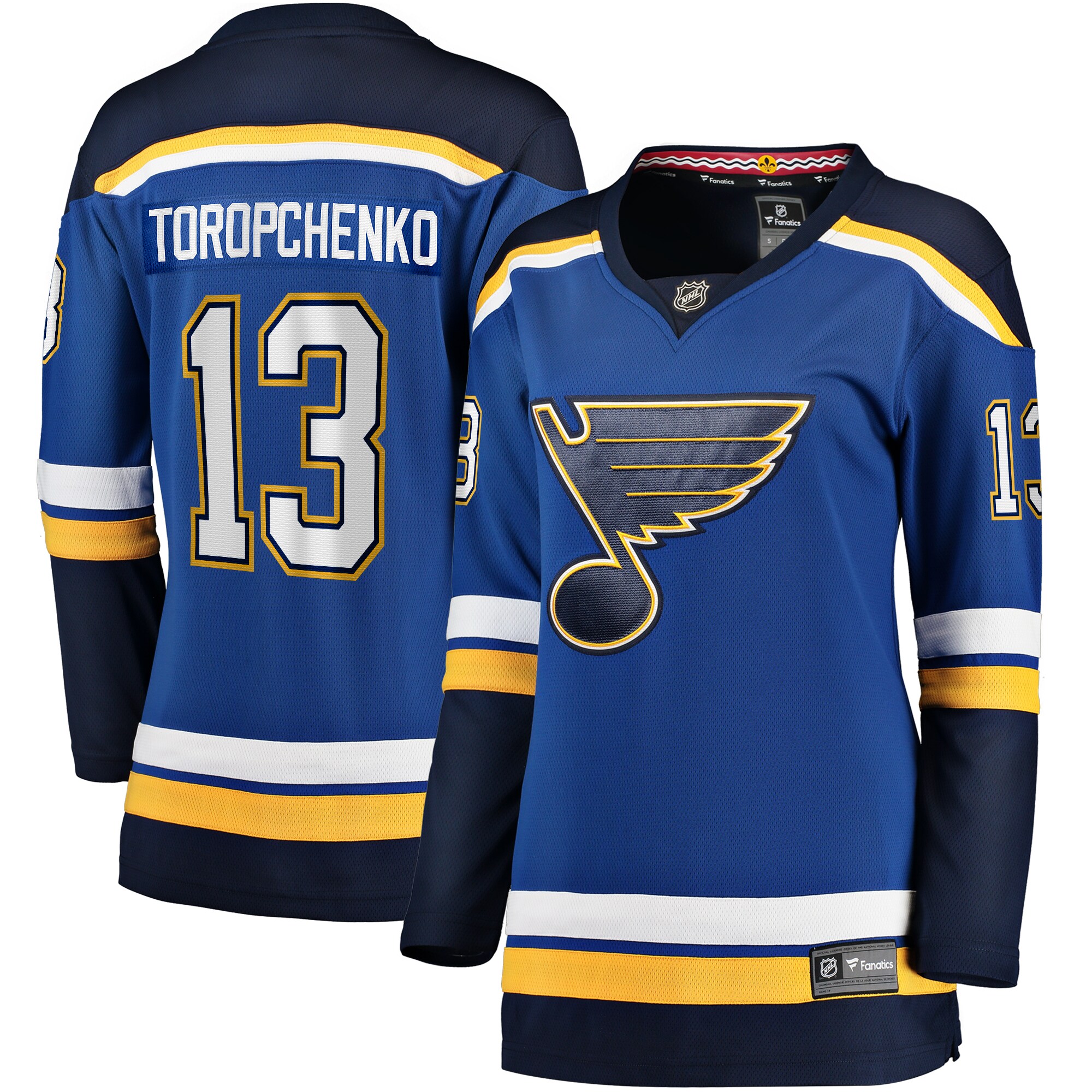 St. Louis Blues Alexey Toropchenko Blue Home Breakaway Player NHL Jersey Women's