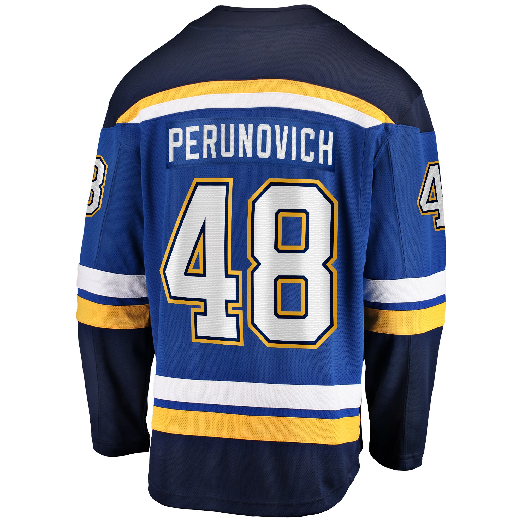 St. Louis Blues Scott Perunovich Blue Home Premier Breakaway Player NHL Jersey Men's