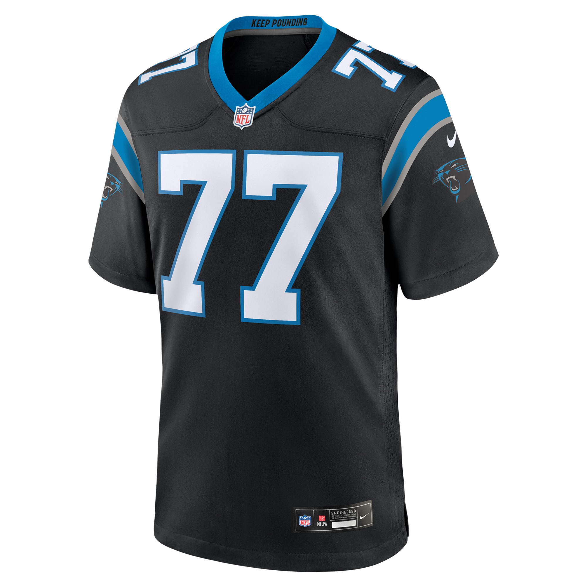 Carolina Panthers Yosh Nijman Black Game NFL Jersey Men's