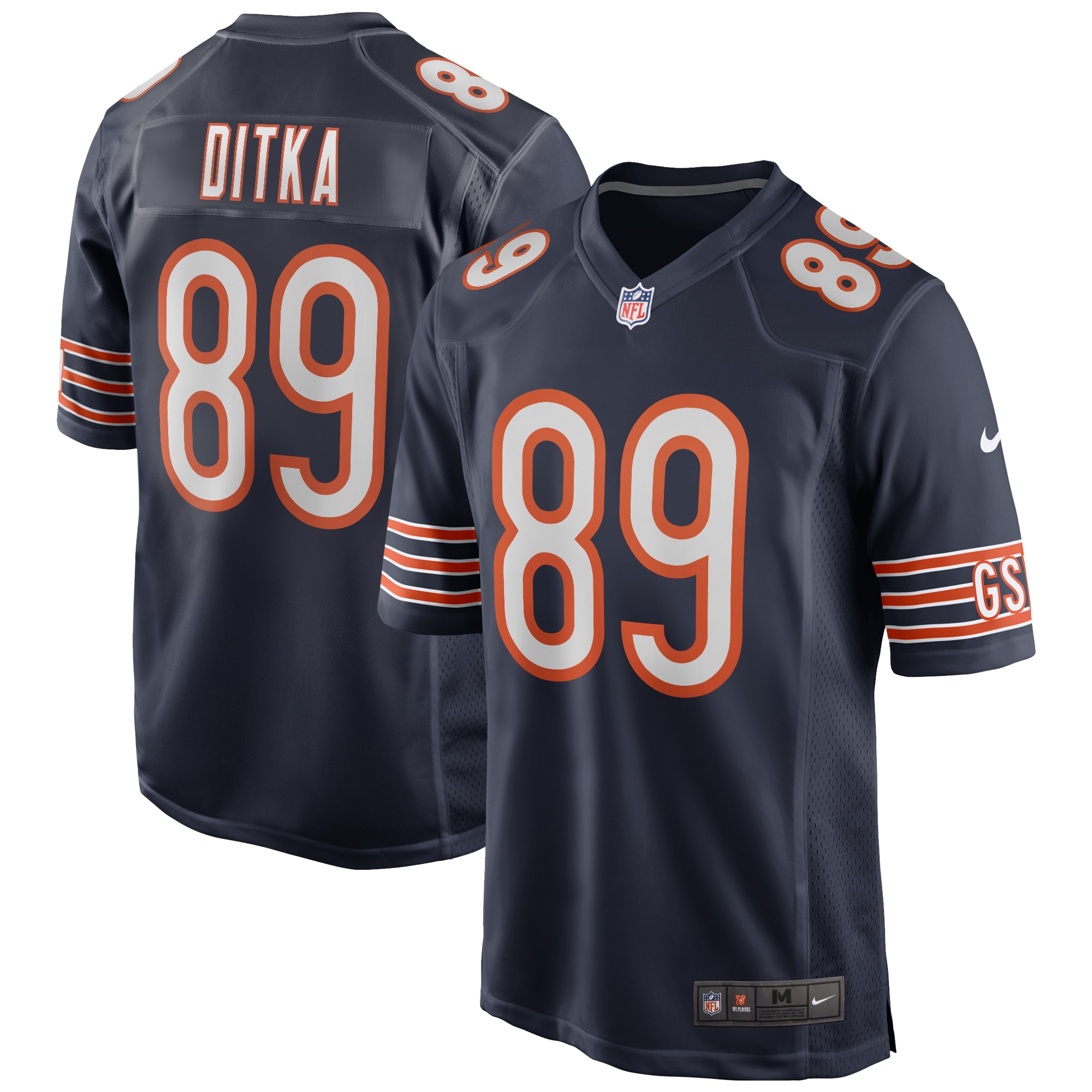 Chicago Bears Mike Ditka Navy Game Retired Player NFL Jersey Men's