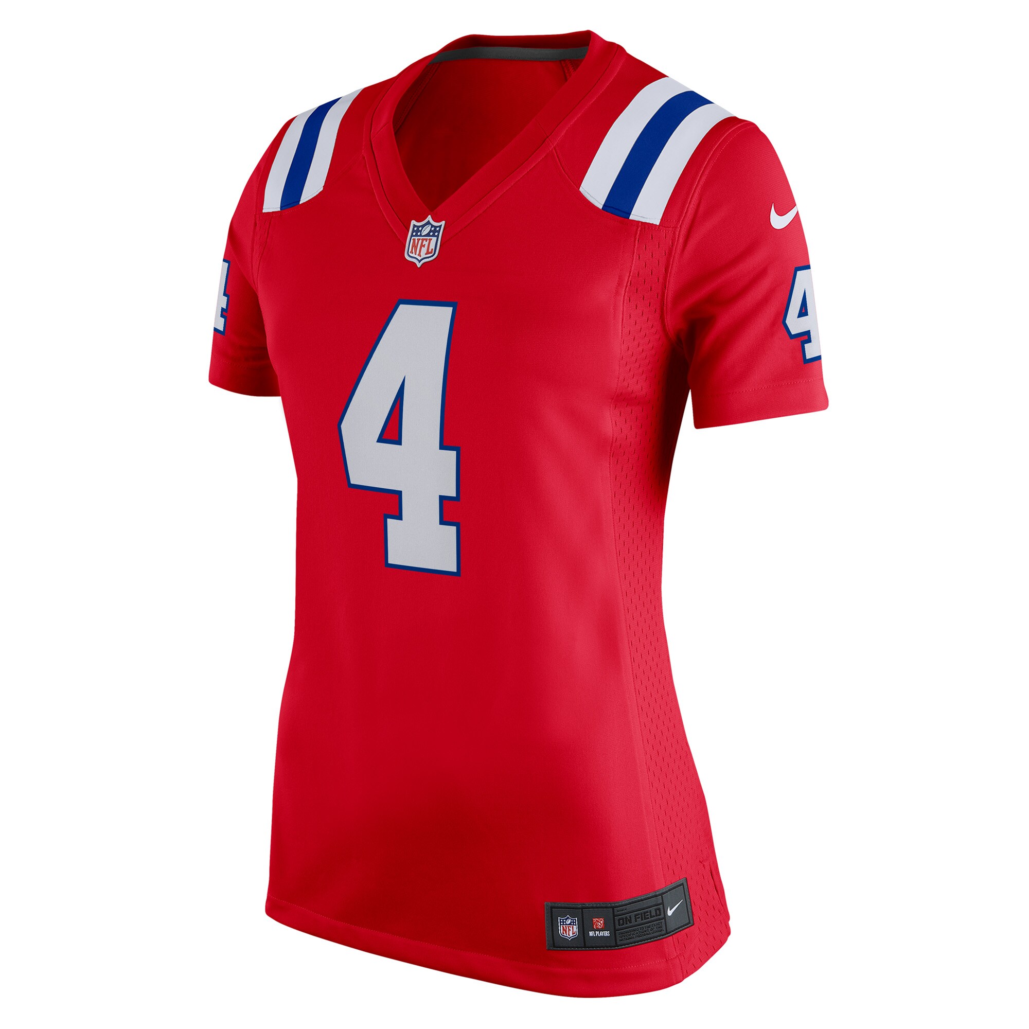 New England Patriots Bailey Zappe Red Alternate Game Player NFL Jersey Women's