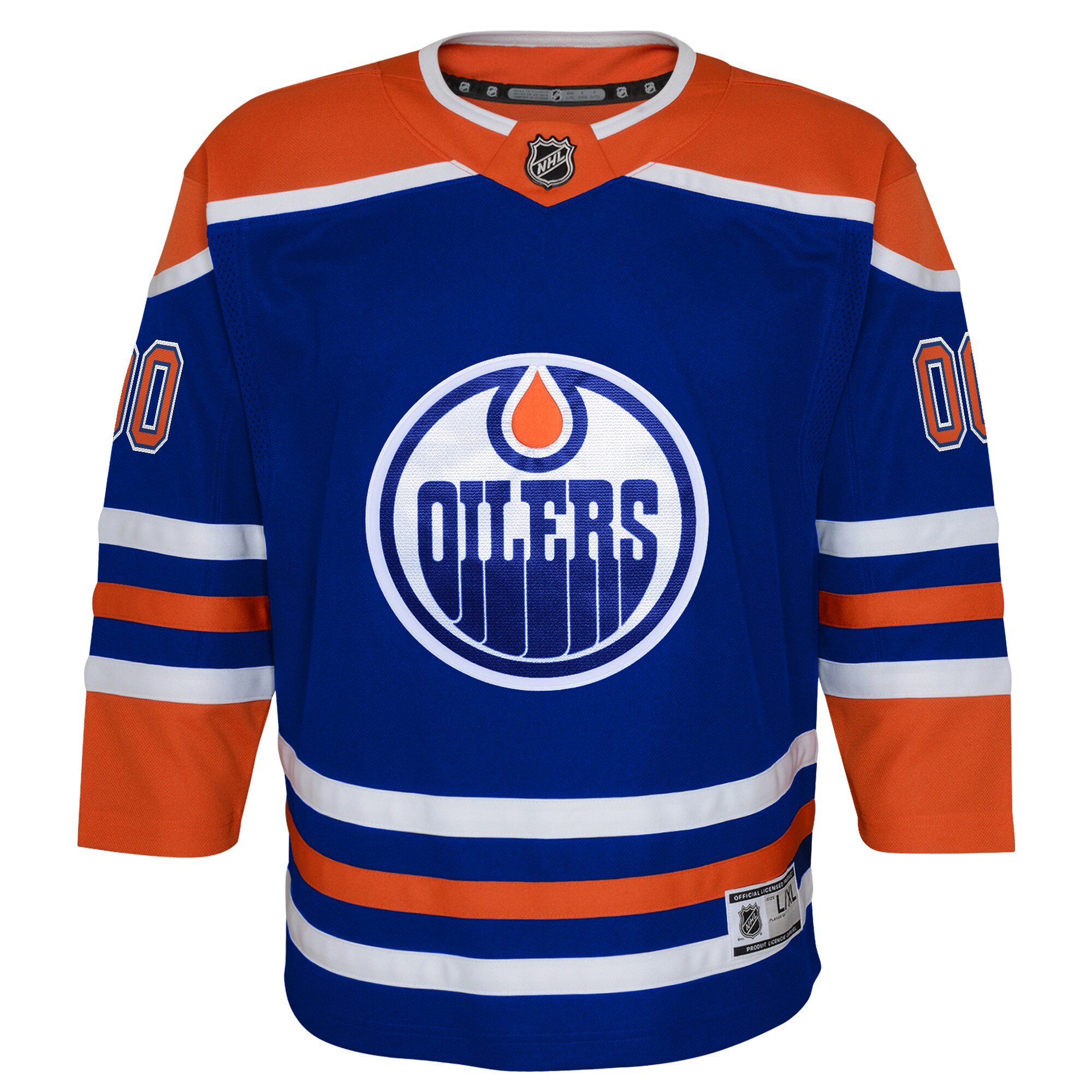 Edmonton Oilers Royal Home Custom NHL Jersey Youth