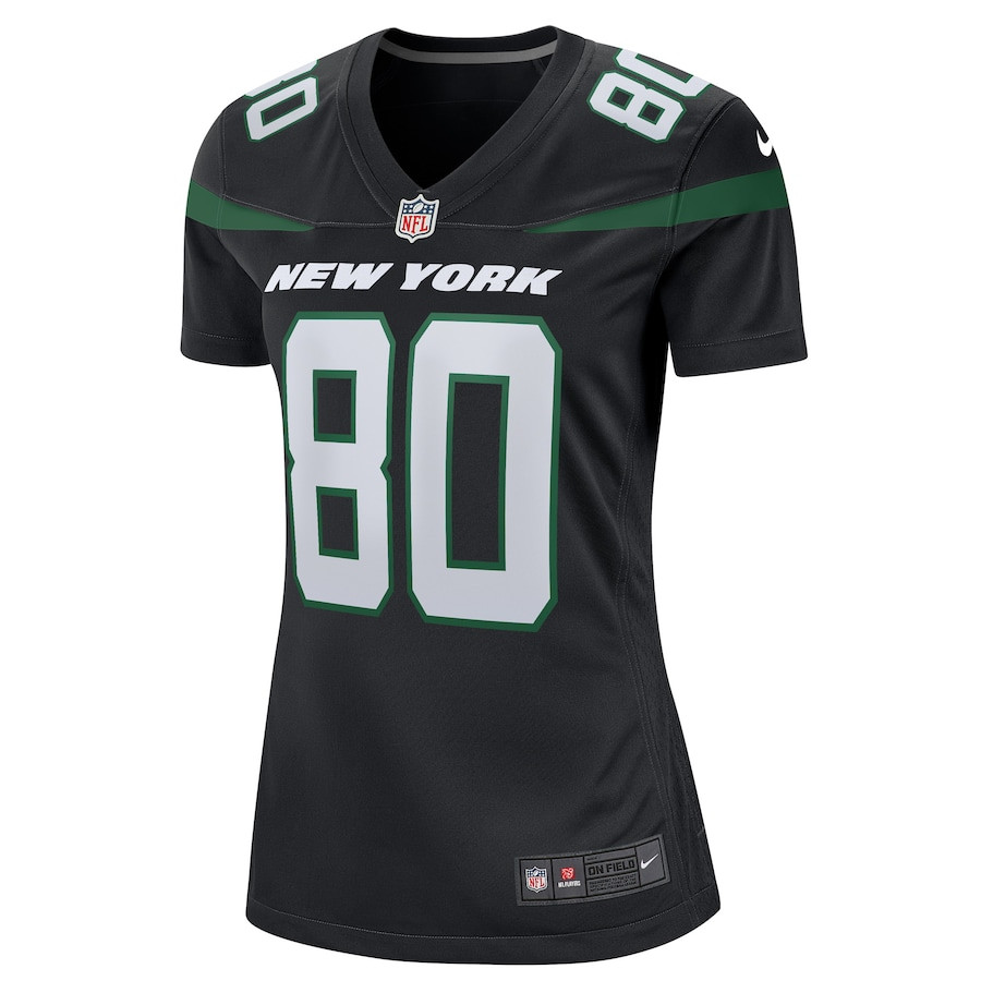 Wayne Chrebet 80 New York Jets Retired Black NFL Jersey Women's